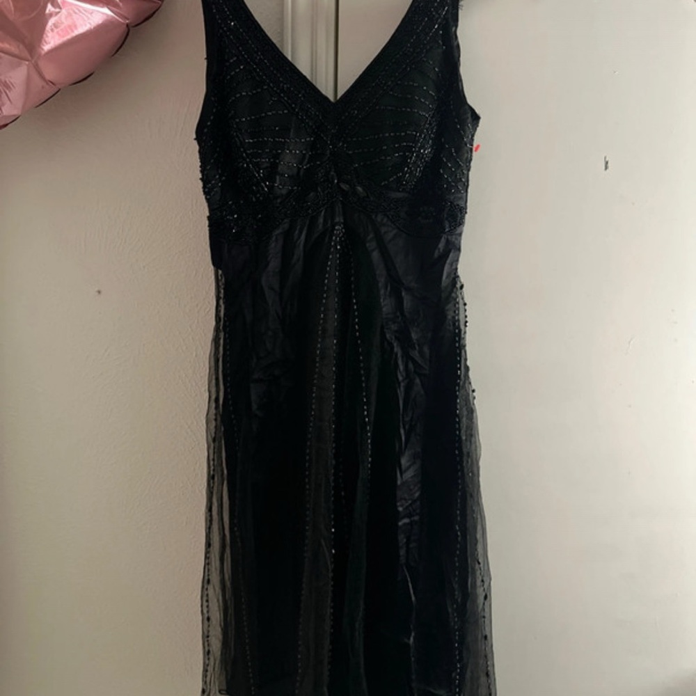 Sue Wong black beaded dress